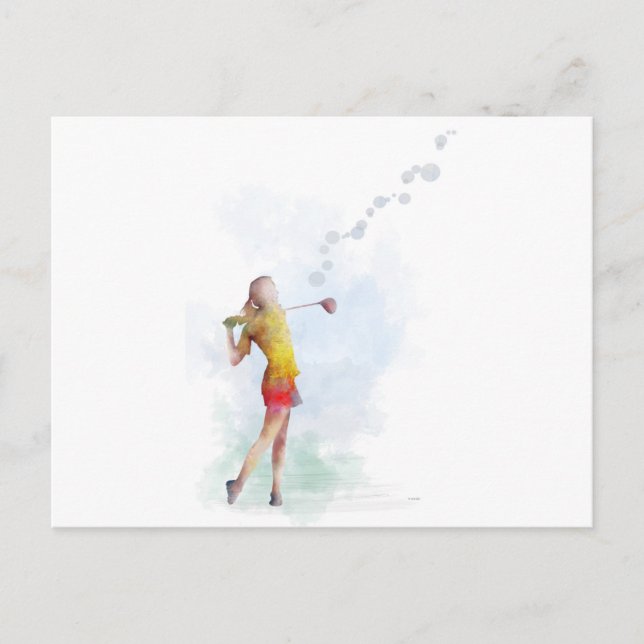 CARTÃO POSTAL MULHER GOLFER (Frente)