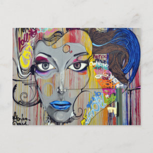 Cartão Postal Mulher grafite