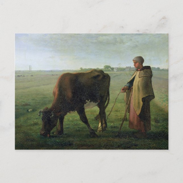 Cartão Postal Mulher Grazing, 1858 (Frente)