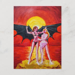 Cartão Postal Mulher Icarus