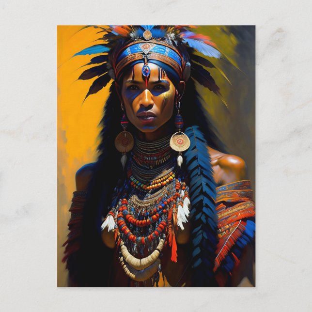 Cartão Postal mulher indiana (Frente)