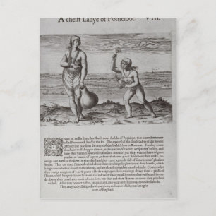 Cartão Postal Mulher Indígena e Menina