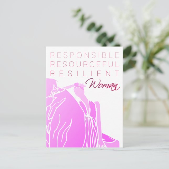 CARTÃO POSTAL MULHER INTELIGENTE (Em pé/Frente)