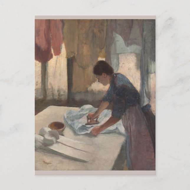Cartão Postal Mulher Ironing Edgar Degas (Frente)