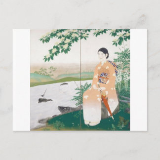 Cartão Postal mulher japonesa