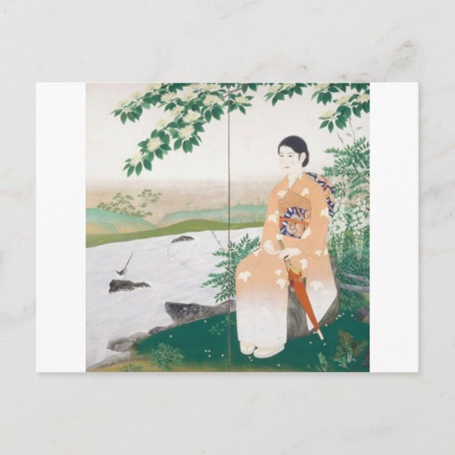 Cartão Postal mulher japonesa (Frente)
