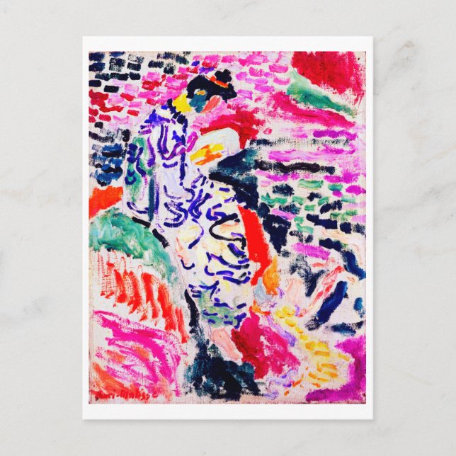 Cartão Postal Mulher Japonesa ao lado da Água, Matisse (Frente)