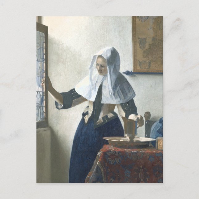 Cartão Postal Mulher jovem com lançador de água (Frente)