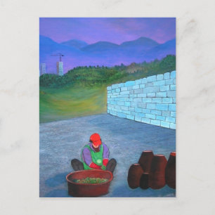 Cartão Postal Mulher Kimchi Coreana