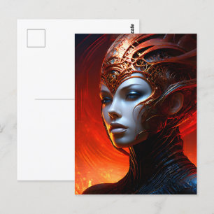 Cartão Postal Mulher mágica fantasista