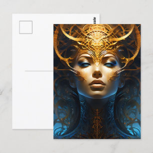 Cartão Postal Mulher mágica fantasista