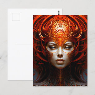 Cartão Postal Mulher mágica fantasista