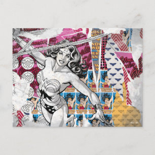 Cartão Postal Mulher-Maravilha Colagem 5