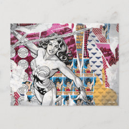 Cartão Postal Mulher-Maravilha Colagem 5