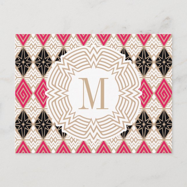 Cartão Postal Mulher Maravilha Padrão Grego (Frente)