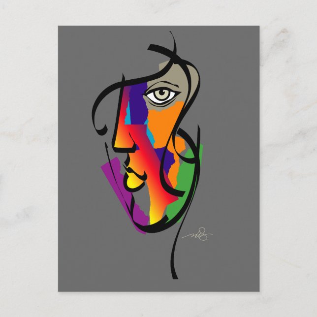 Cartão Postal Mulher multicultural (Frente)