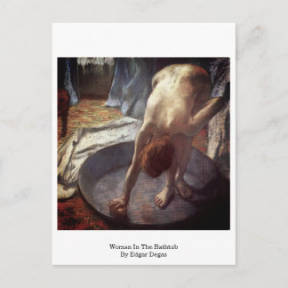 Cartão Postal Mulher Na Banheira Por Edgar Degas