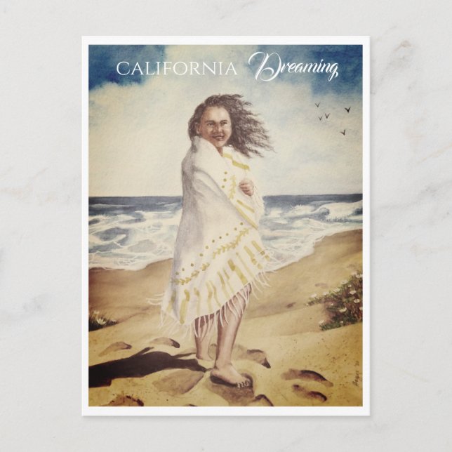 Cartão Postal Mulher Na Praia (Frente)