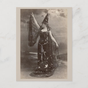Cartão Postal Mulher na Vintage Victorian Witume