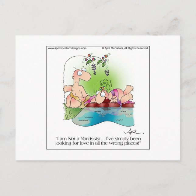 Cartão postal "MULHER NARCISISTA" por April McCall (Frente)