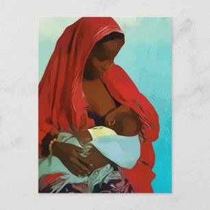 Cartão Postal mulher negra lactante