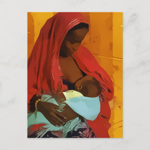 Cartão Postal mulher negra lactante