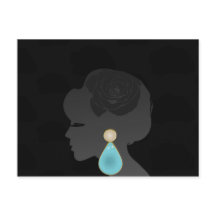 Mulher Negra Silhouette Dark Glamor