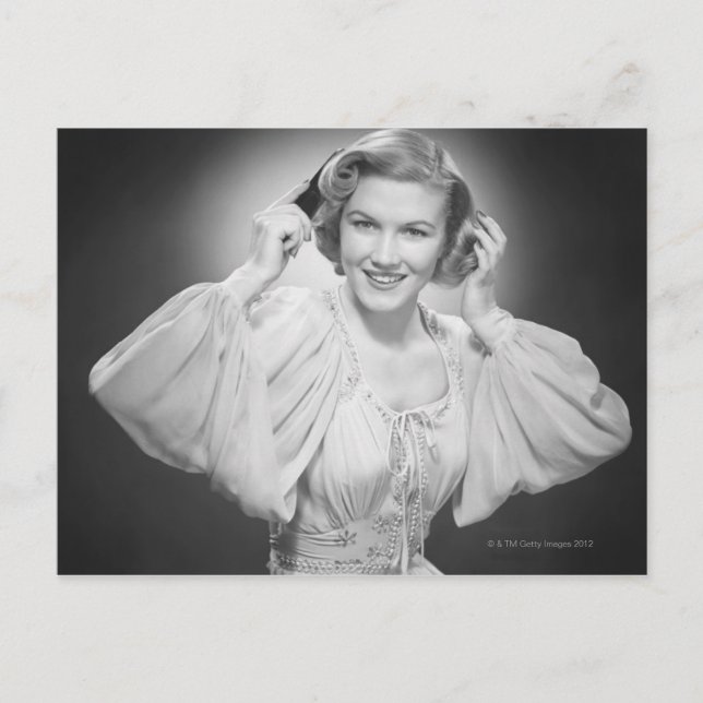 Cartão Postal Mulher no vestiário 2 (Frente)