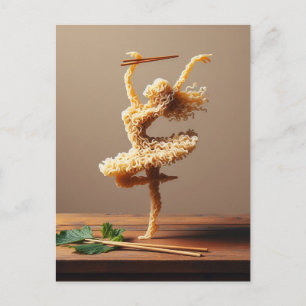 Cartão Postal Mulher Ramen Dançando