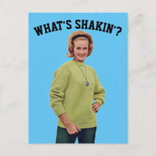 CARTÃO POSTAL MULHER RETRO DE 1960