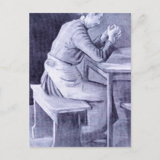 Cartão Postal Mulher rezando por Vincent van Gogh
