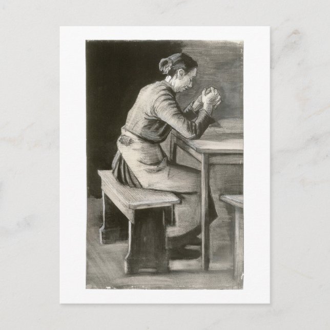 Cartão Postal Mulher Rezando, Vincent van Gogh (Frente)
