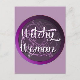 Cartão Postal Mulher Roxa Witchy