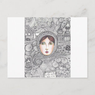 Cartão Postal mulher russa