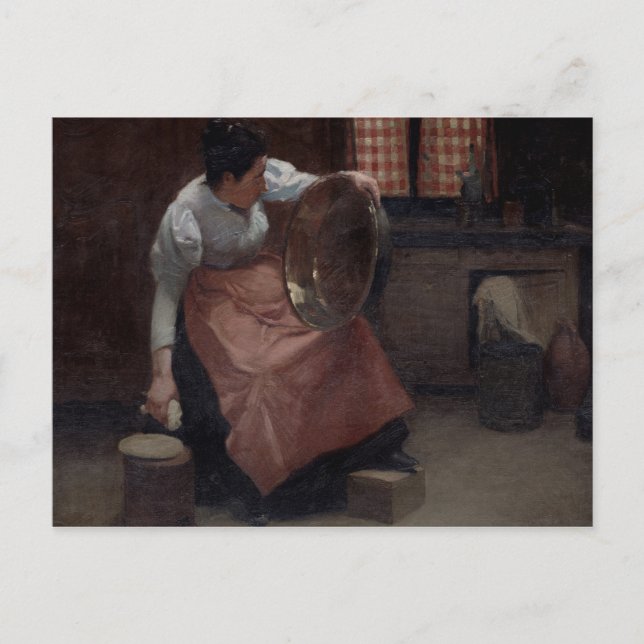 Cartão Postal Mulher Scouring (Frente)