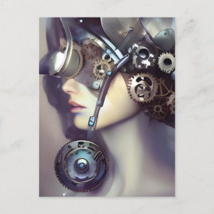 Cartão Postal Mulher Steampunk