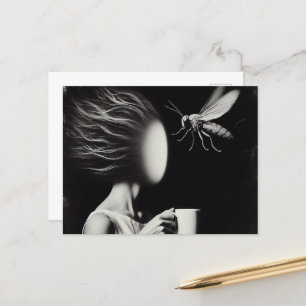 Cartão Postal Mulher Surreal e Bebê Morning Café