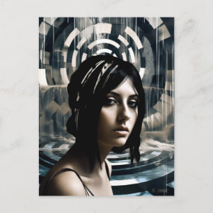 Cartão Postal Mulher Swimmer