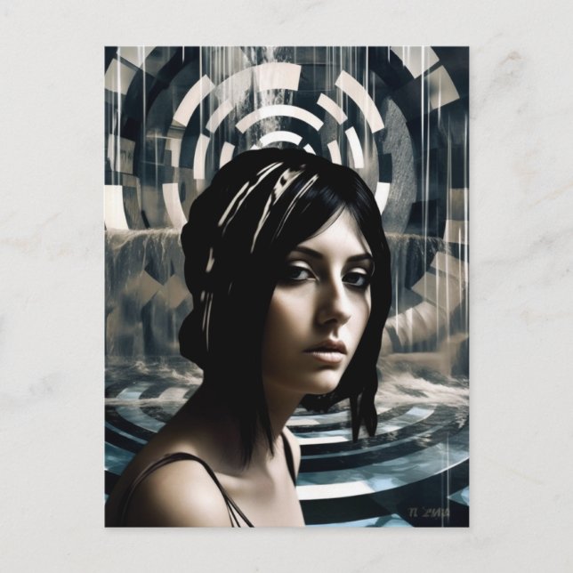 Cartão Postal Mulher Swimmer (Frente)