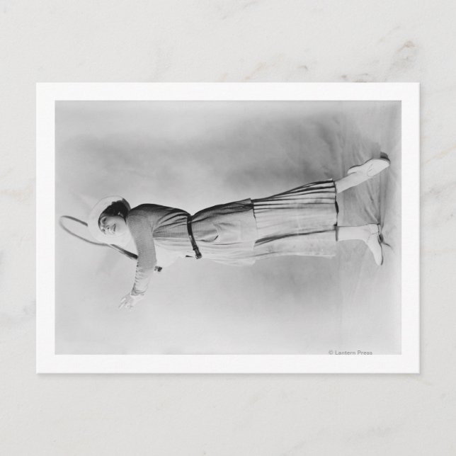 Cartão Postal Mulher Swing Tênis Raquet (Frente)