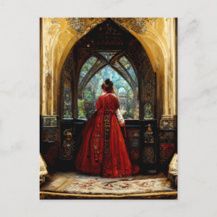 Cartão Postal Mulher Tudor de vestido