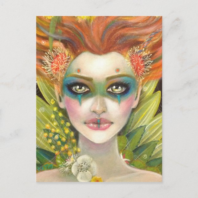 Cartão Postal Mulher Verde (Frente)