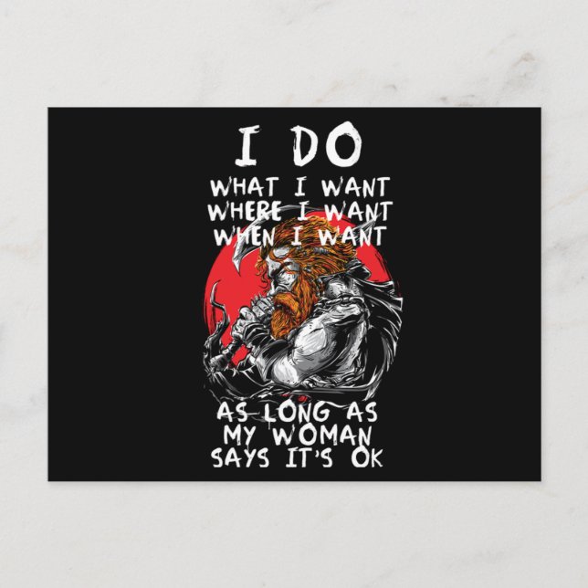 Cartão Postal Mulher Viking Norse Mythology Gueror Norway Gift (Frente)