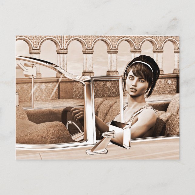 Cartão Postal Mulher Vintage (Frente)