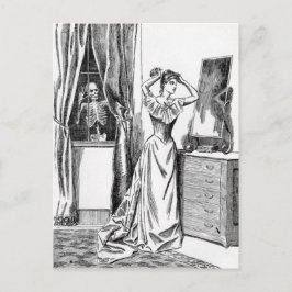 Cartão Postal Mulher Vitoriana do Monstro de Skeleton Ghoul