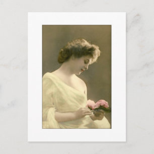 Cartão Postal Mulher vitoriana retrospectiva romântica