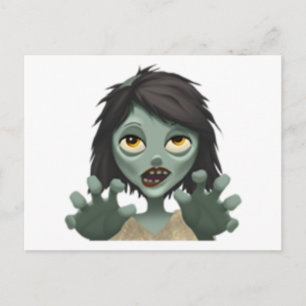 Cartão Postal Mulher Zombie - Emoji