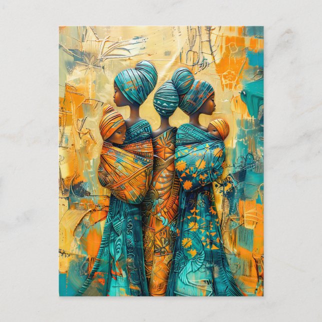 Cartão Postal Mulheres africanas Carregandos (Frente)