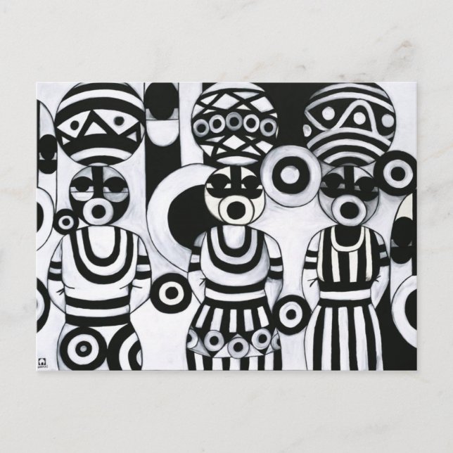 Cartão Postal Mulheres com os Calabashes por Emeka! (Frente)