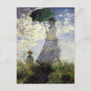 Cartão Postal Mulheres com Parasol ~ Madame Monet com seu filho